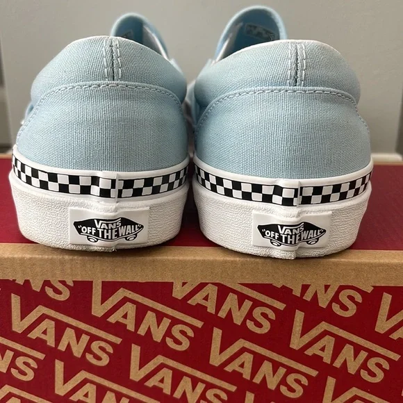 NW Box Vans Classic Slip-On in Cool Blue-Mens 7.5 / Women 9 - Picture 6 of 11